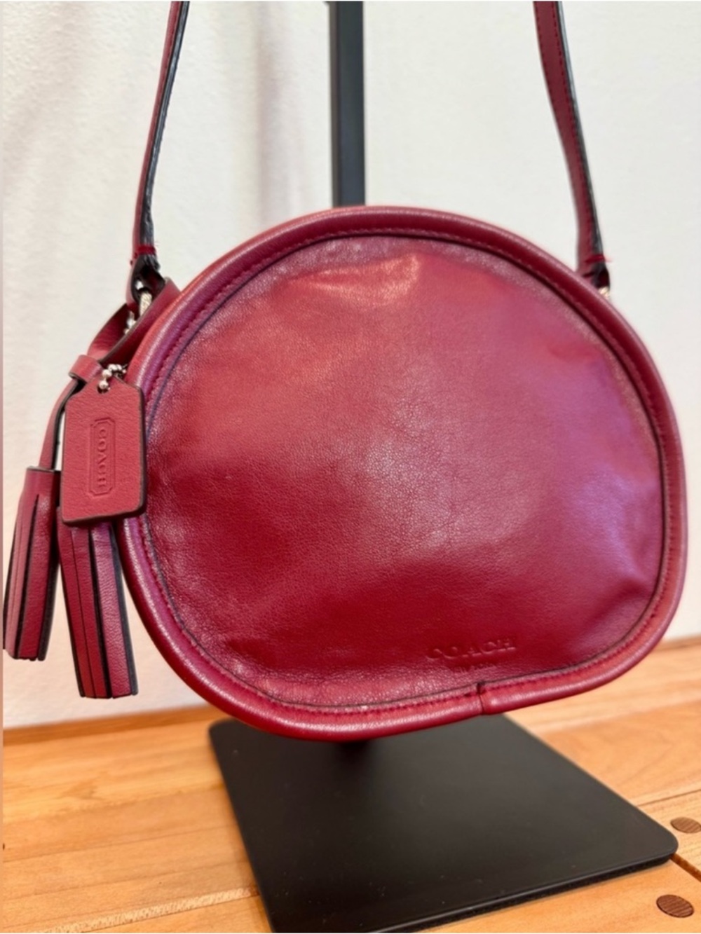 Coach Vintage Legacy Dark Red Canteen Crossbody Bag - Picture 2 of 10